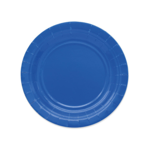 Piatti in carta di pura polpa di cellulosa Ecolor blu conf. 25 pz 18 cm 74090