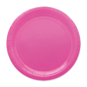 Piatti in carta di pura polpa di cellulosa Ecolor fucsia D.24 cm conf. 25 pz - 74085