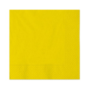 Tovaglioli in carta di pura cellulosa Ecolor 2 veli gialli conf. 40 pz 33x33 cm - 74508