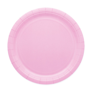 Piatti in carta di pura polpa di cellulosa Ecolor rosa conf. 25 pz 24 cm 74040
