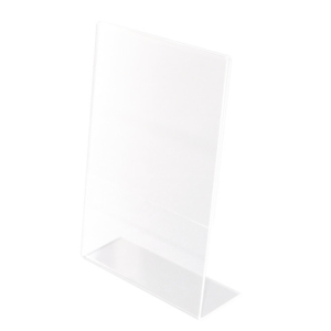 Porta-avvisi Q-Connect in plexiglass trasparente con base a L 15x21 cm KF18033