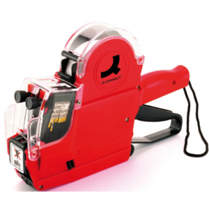 Prezzatrice Q-Connect a due righe rossa a 10 caratteri KF00711