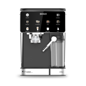 Macchina per caffè con cappucinatore Touch 20Bar Sogo compatibile Nespresso, CialdeESE e caffè macinato. display