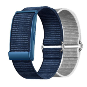 Braccialetto fitness screenless Nilox per monitoraggio della salute - IP68 - doppio cinturino blu e grigio -