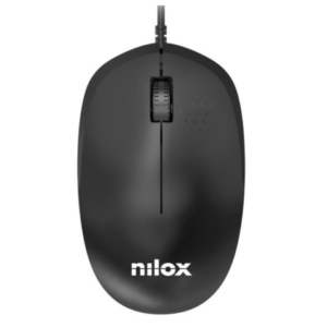 Mouse ottico con cavo Nilox Tech 3 tasti 1200 DPI USB 2.0 - cavo 150 cm colore nero - MOUSB1012