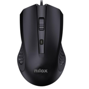 Mouse ottico con cavo Nilox Tech 4 tasti 2400 DPI USB 2.0 - cavo 150 cm colore nero - MOUSB1013