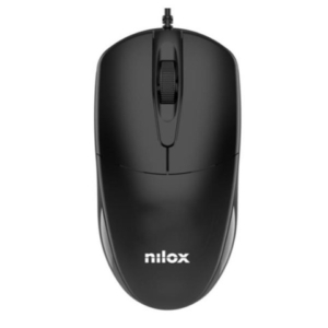 Mouse ottico con cavo Nilox Tech 3 tasti 1200 DPI USB 2.0 - cavo 150 cm colore nero - MOUSB1011