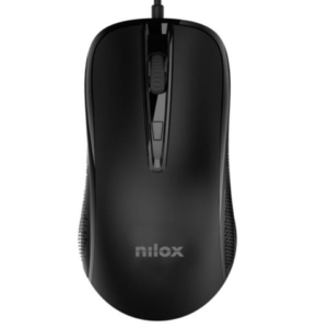 Mouse ottico con cavo Nilox Tech 4 tasti 2400 DPI USB 2.0 - cavo 150 cm colore nero - MOUSB1014