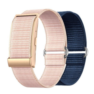 Braccialetto fitness screenless Nilox per monitoraggio della salute - IP68 - doppio cinturino rosa e blu -