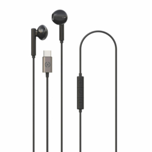 Auricolari a filo Celly UP1100 con connettore USB-C - nero UP1100TYPECBK