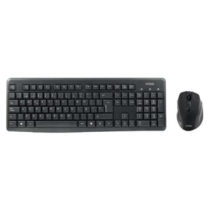 Set tastiera e mouse wireless Nilox Tech 2,4 Ghz layout italiano 1000 DPI colore nero - NXKMWI0002