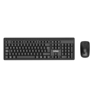 Set tastiera e mouse wireless Nilox Tech 2,4 Ghz layout italiano 1600 DPI colore nero - NXKMWIT011