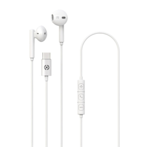 Auricolari a filo Celly UP1100 con connettore USB-C - bianco UP1100TYPECWH