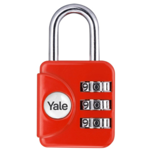 Lucchetto a combinazione per bagagli Yale rosso 28 mm YYP1/28/121/1R