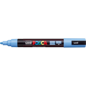 Marcatore a tempera POSCA Uni-Ball punta tonda 1,8-2,5 mm blu cielo M PC5M BC