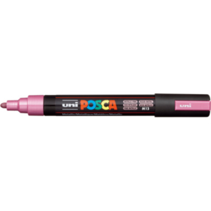Marcatore a tempera POSCA Uni-Ball punta tonda 1,8-2,5 mm rosa metal M PC5M RAM