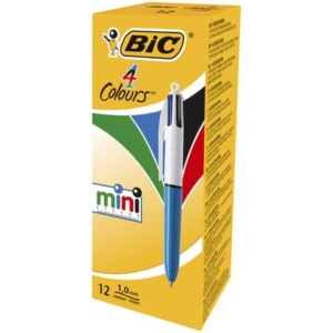 Penna a sfera a scatto BIC 4 Colours Mini M 1 mm assortiti 526279