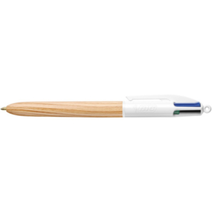 Penna a sfera a scatto BIC 4 Colours 1 mm - fusto Wood Effect 508964