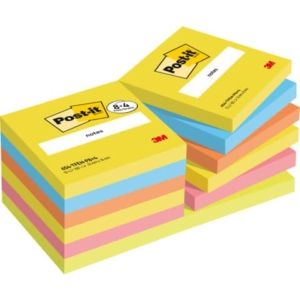 Promo pack 8+4 Post-it® standard 654 colori assortiti TFEN e BEACHSIDE - 76x76 mm - 7100290184
