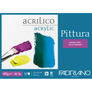 Blocco collato Fabriano Pittura grana fine 400 g 25x35 cm - 19100835