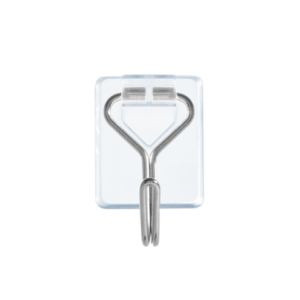 Ganci autoadesivi in filo metallico Tesa Powerstrips S trasparente - conf. 3 pz - 58620-00001-00
