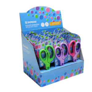 Espositore 30 forbici Soft Grip Donau 13 cm in colori assortiti 7930101-99