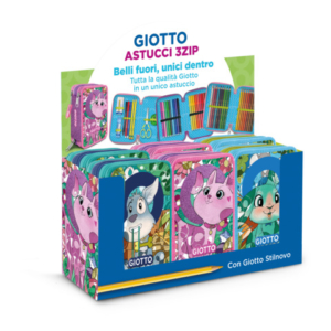 Espositore 6 astucci a 3 zip Giotto Stilnovo Petlovers assortiti - F988200