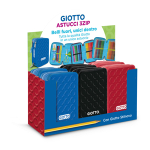 Espositore 6 astucci a 3 zip Giotto Stilnovo Lovers assortiti - F988300