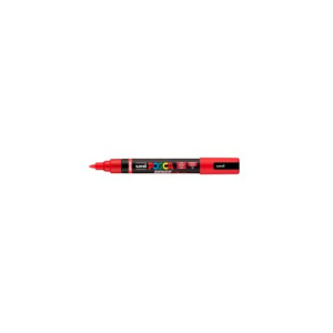 Marcatore a tempera Uni Posca con punta a pennello semi-flessibile 1-4 mm rosso M PC5BR R