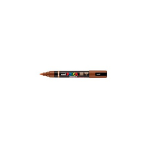 Marcatore a tempera Uni Posca con punta a pennello semi-flessibile 1-4 mm marrone - M PC5BR M