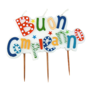 Candeline picks a tema Buon Compleanno 10x7 cm Big Party multicolor 73111