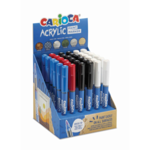 Espositore 36 marcatori acrilici Carioca Paint Marker - colori primari 41400