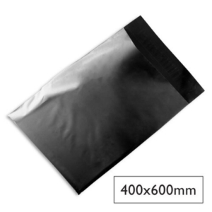 Buste spedizione Q-Connect PE 50 µm - nero - conf. 100 pz - 400x600 mm KF18958
