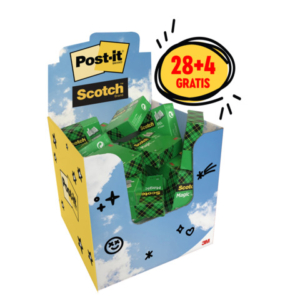 Espositore da banco 32 nastri adesivi Scotch® Magic? 810 19 mm x 33 m trasparente opaco - 7100410393