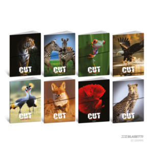 Maxi quaderno Blasetti Animal Cut A4 - 80 g/m² - 20+1 ff - bianco - conf. 10 pezzi - 9245