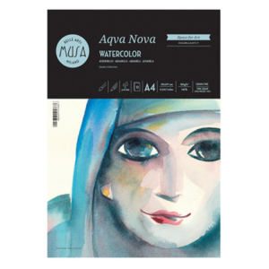 Blocco acquerello Musa Aqva Nova 12 ff - 300 g - grana fine formato A4 MU121294