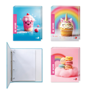 Raccoglitore ad anelli Be More Sweet A4 - 4 anelli 3 cm - conf. 5 pezzi assortiti - 0122306