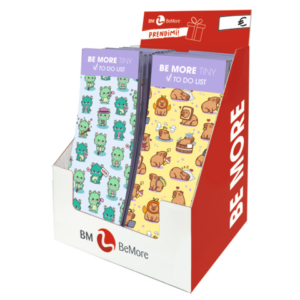 Espositore 30 blocchi To Do List Be More Tiny 8x21 cm - 80 g - 50 ff - fantasie assortite - 0123836