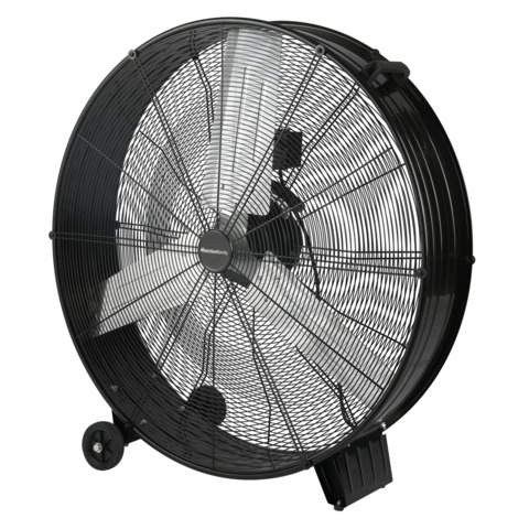 Ventilatore industriale a 3 velocità Melchioni Family con ruote nero Ø 90 cm 118620076
