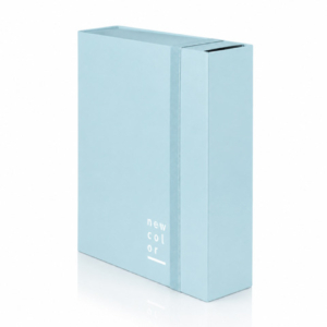 Cartella a 3 lembi con elastico piatto BREFIOCART NEW COLOR 25x35 cm dorso 10 cm azzurro - 0221301.AZ