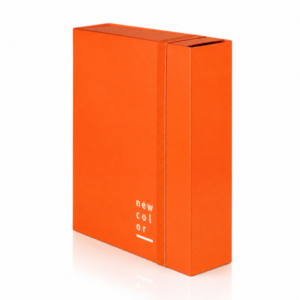 Cartella a 3 lembi con elastico piatto BREFIOCART NEW COLOR 25x35 cm dorso 10 cm arancio - 0221301.AR