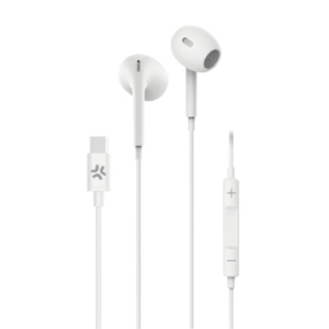 Auricolari a filo in-ear Celly con connettore USB-C cavo 1,2 m - bianco PC2USBCEARPDROP