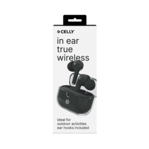 Auricolari True Wireless Celly Clear - controlli touch - trasparente nero CLEARBK