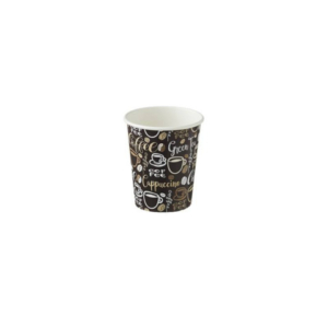 Bicchiere in carta + PE Leone Coffee marrone - 115 ml  - conf. 1000 pz - H0730.R