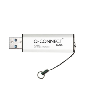 Chiavetta USB in blister Q-Connect Super Speed 3.0 argento/nero 16 GB KF16369