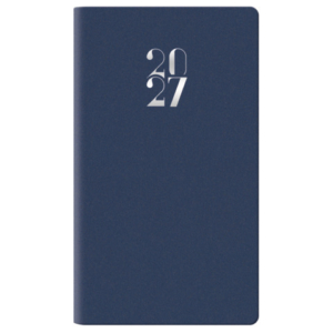 Agenda settimanale 2027 Egadi copertina gommata 8x14 cm Gommato blu - 27-125FT-C10