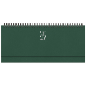 Planning settimanale spiralato 2027 Egadi copertina gommata 29,8x10,5 cm verde scuro - 27-430FT-C12