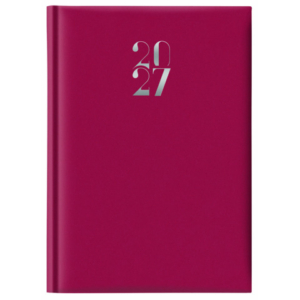 Agenda giornaliera 2027 Egadi s/d separati copertina gommata 17x24 cm rosso rubino - 27-350FT-C21