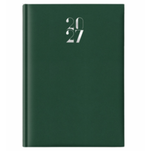 Agenda giornaliera 2027 Egadi s/d separati copertina gommata A4 verde scuro - 27-512FT-C12
