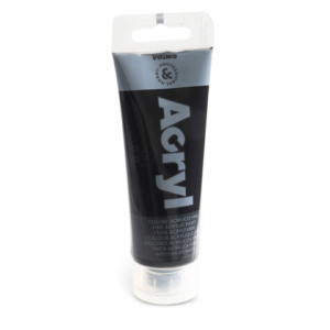 Colore acrilico Primo in tubetto in polietilene 75 ml - 800 nero 420TA75800N